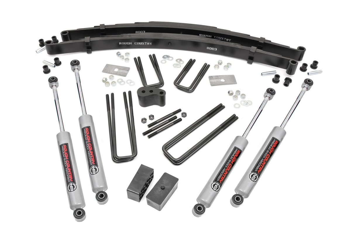Dodge W200 Pickup Suspension Lift Kit - Rough Country - 4 Inch Lift Kit - '70-'74